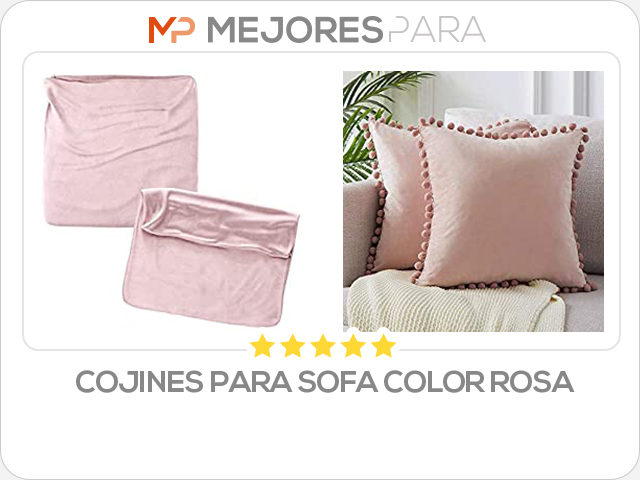 cojines para sofa color rosa