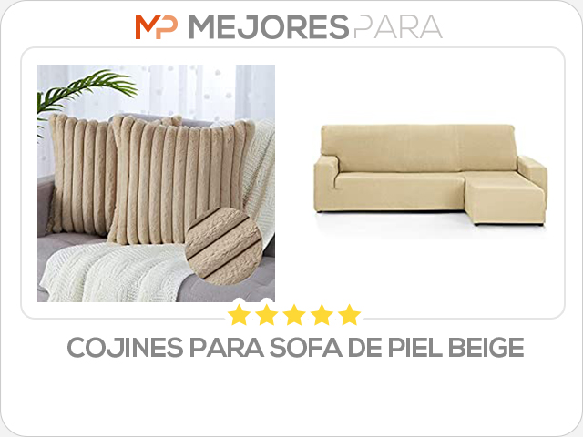 cojines para sofa de piel beige