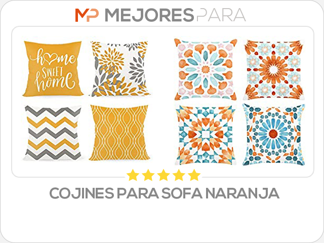 cojines para sofa naranja