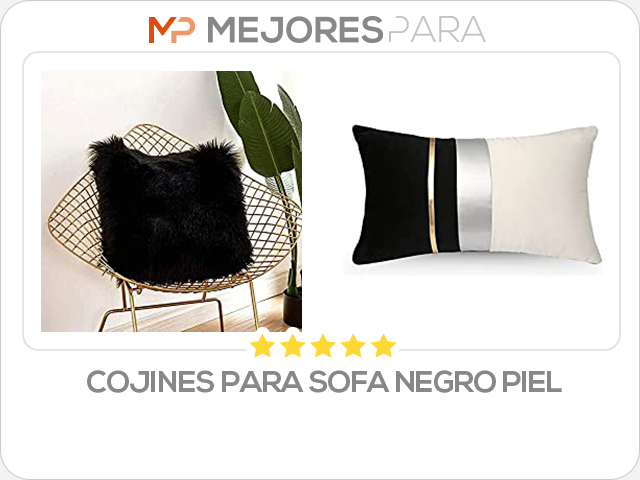 cojines para sofa negro piel