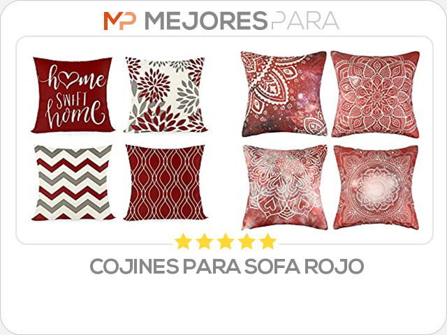 cojines para sofa rojo