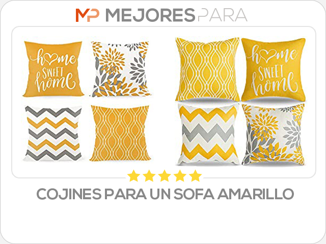 cojines para un sofa amarillo