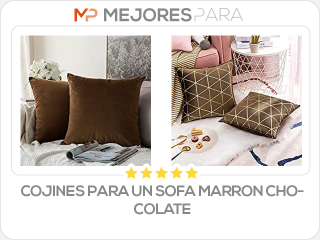 cojines para un sofa marron chocolate