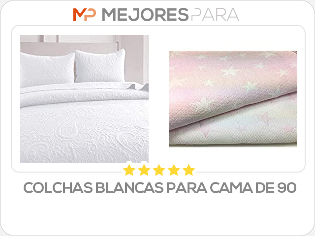 colchas blancas para cama de 90