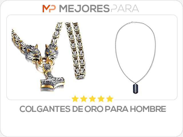 colgantes de oro para hombre