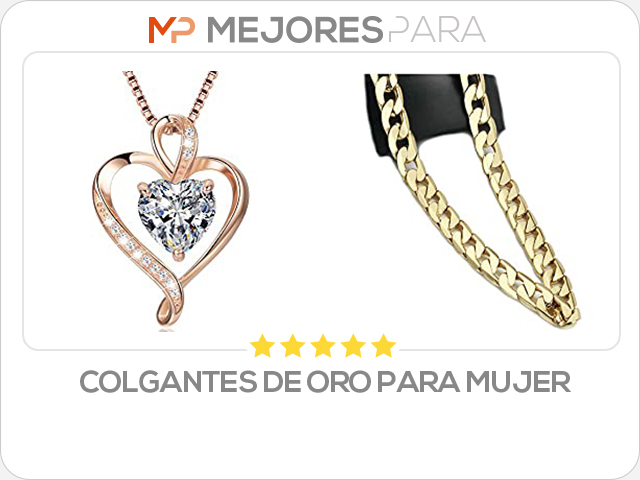 colgantes de oro para mujer