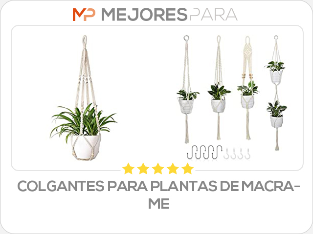 colgantes para plantas de macrame