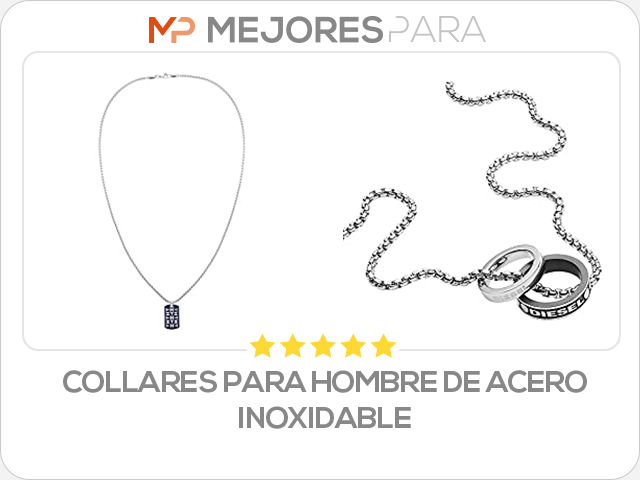 collares para hombre de acero inoxidable