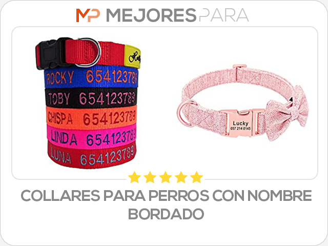 collares para perros con nombre bordado