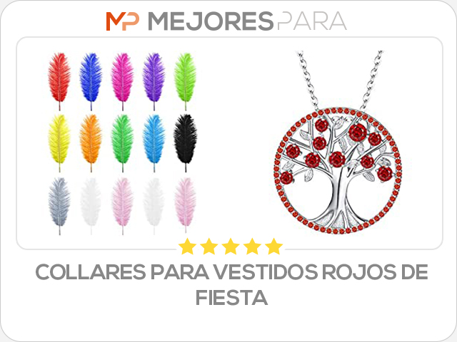 collares para vestidos rojos de fiesta