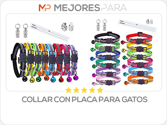 collar con placa para gatos