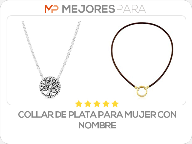 collar de plata para mujer con nombre