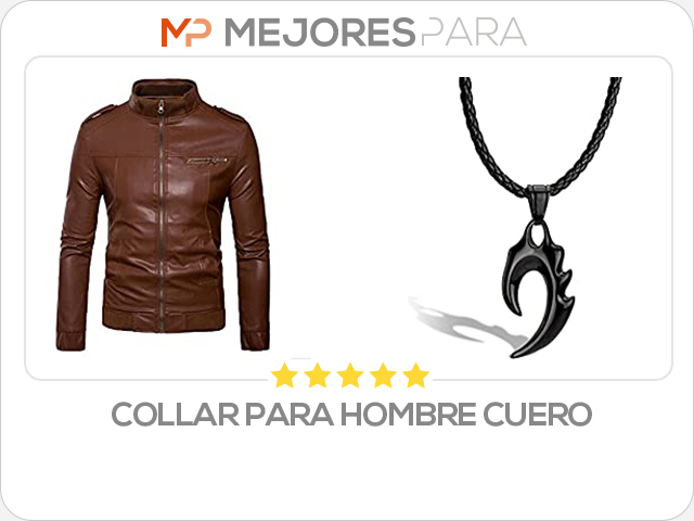 collar para hombre cuero