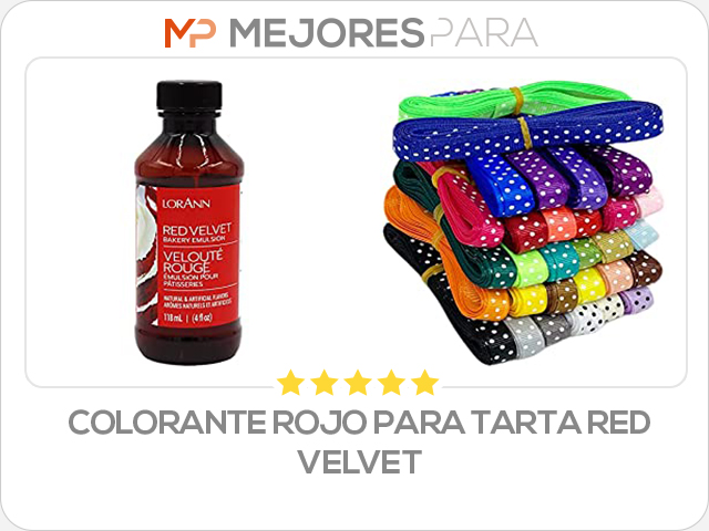 colorante rojo para tarta red velvet
