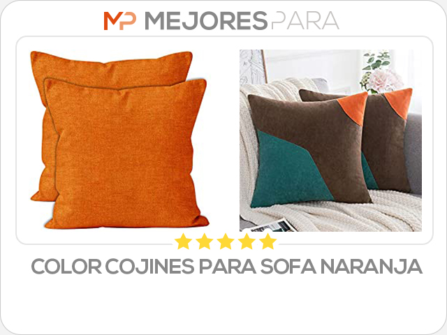 color cojines para sofa naranja