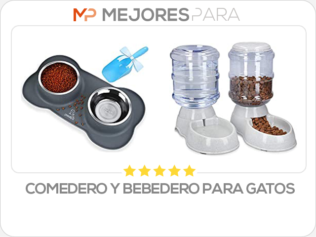 comedero y bebedero para gatos