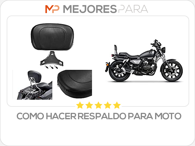 como hacer respaldo para moto