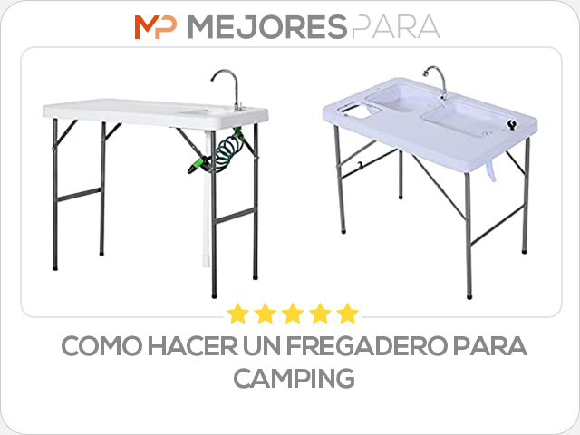 como hacer un fregadero para camping