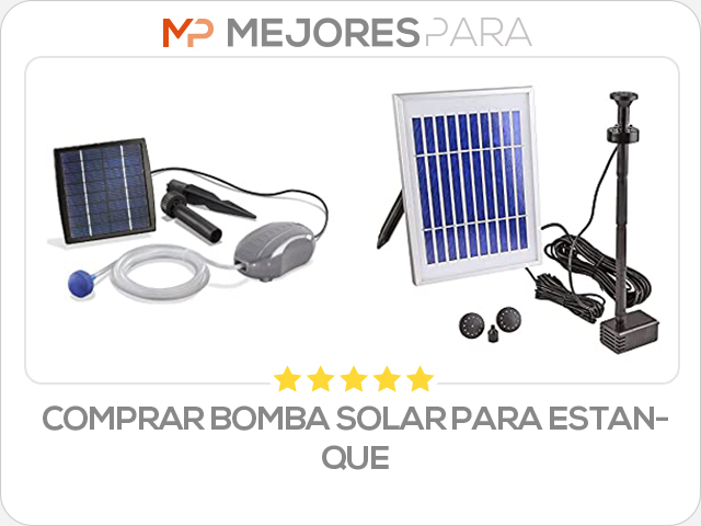 comprar bomba solar para estanque