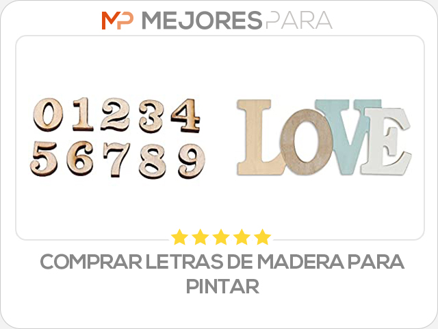 comprar letras de madera para pintar