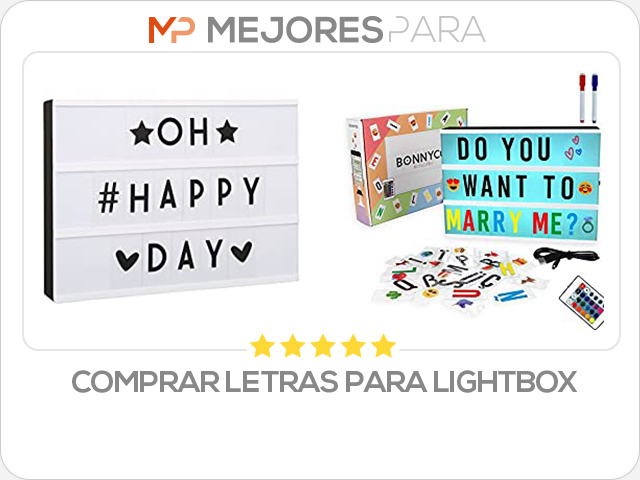 comprar letras para lightbox