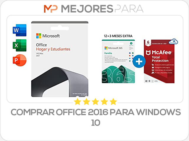 comprar office 2016 para windows 10