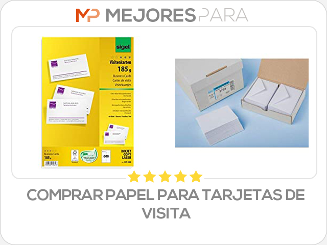 comprar papel para tarjetas de visita