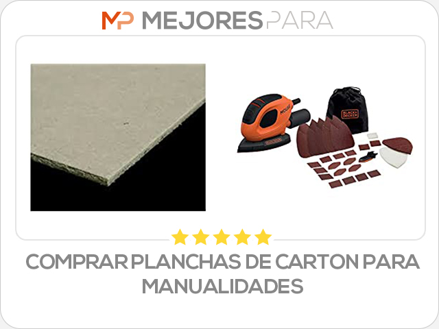 comprar planchas de carton para manualidades