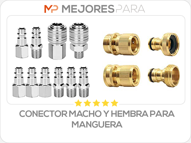 conector macho y hembra para manguera