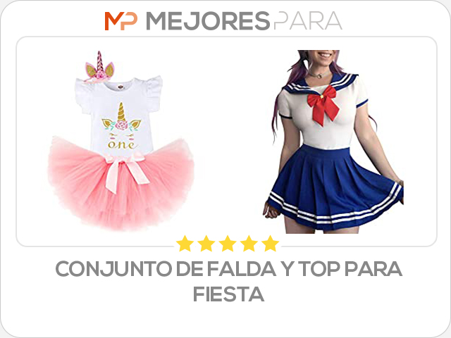 conjunto de falda y top para fiesta