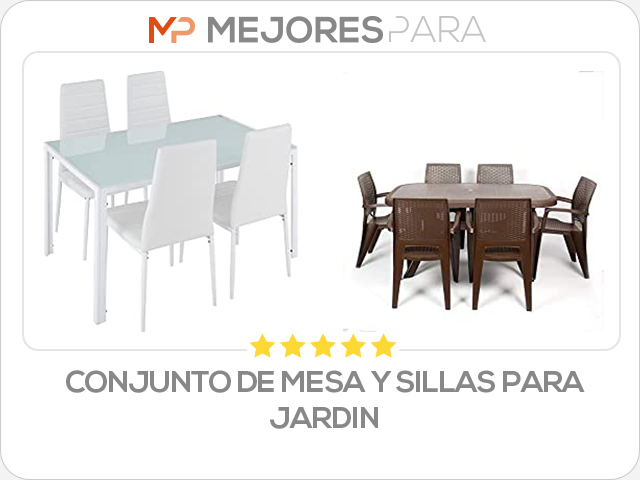 conjunto de mesa y sillas para jardin