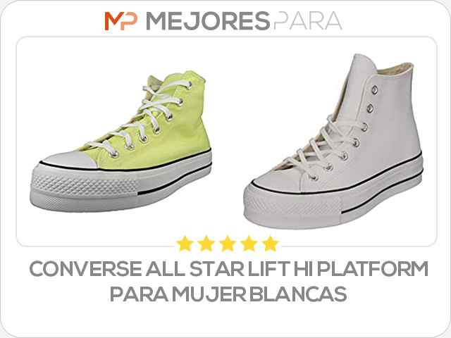 converse all star lift hi platform para mujer blancas