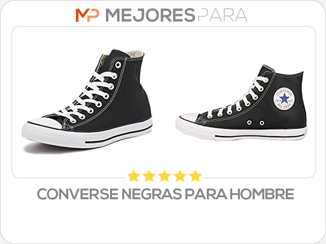 converse negras para hombre