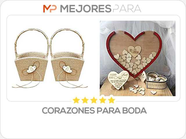 corazones para boda