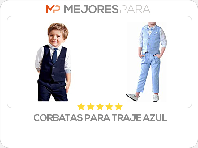 corbatas para traje azul