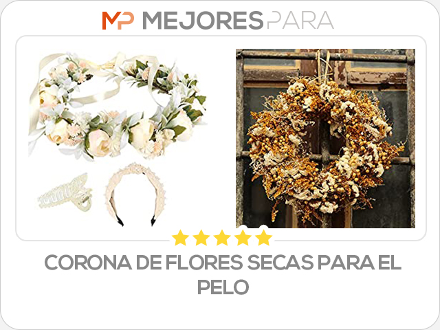 corona de flores secas para el pelo