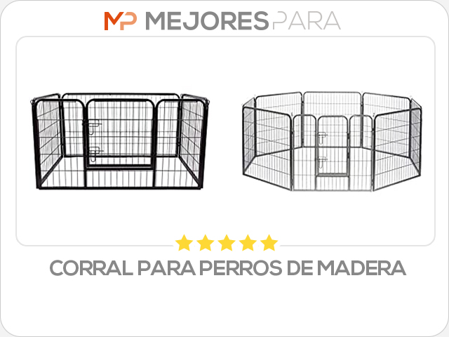 corral para perros de madera