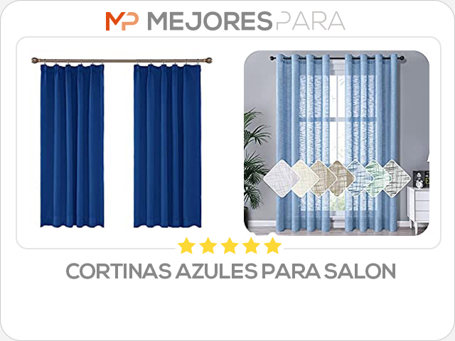 cortinas azules para salon