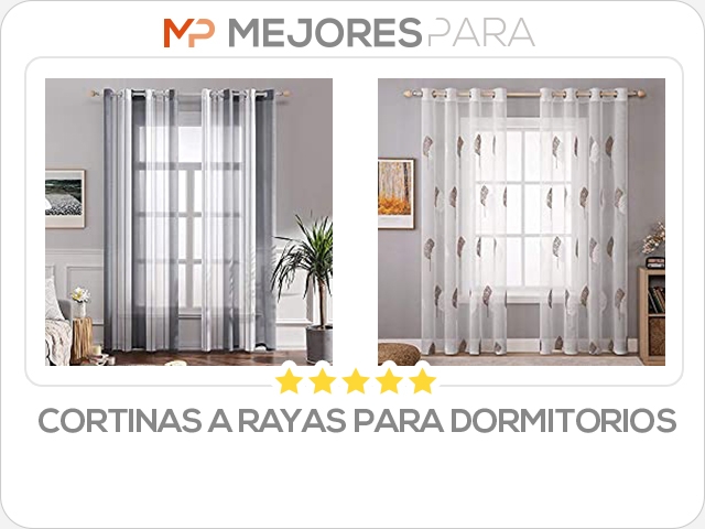 cortinas a rayas para dormitorios