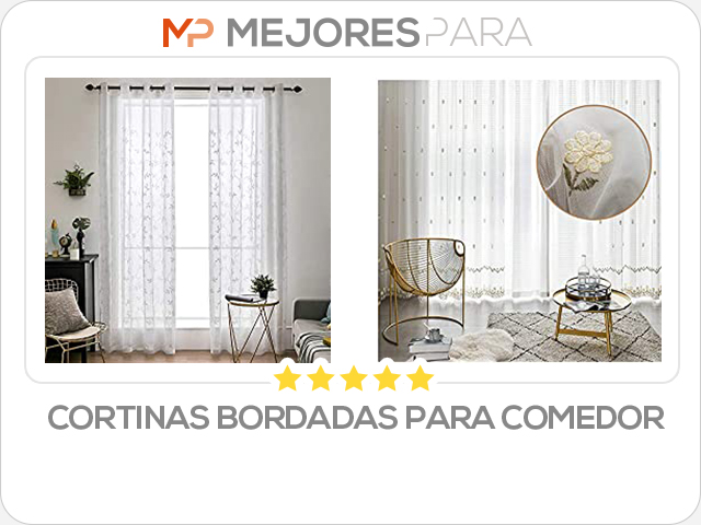 cortinas bordadas para comedor