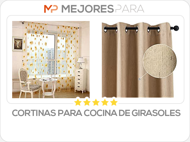 cortinas para cocina de girasoles