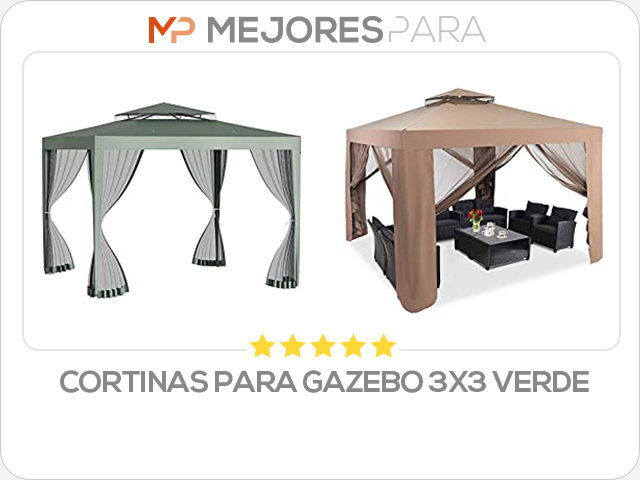 cortinas para gazebo 3x3 verde