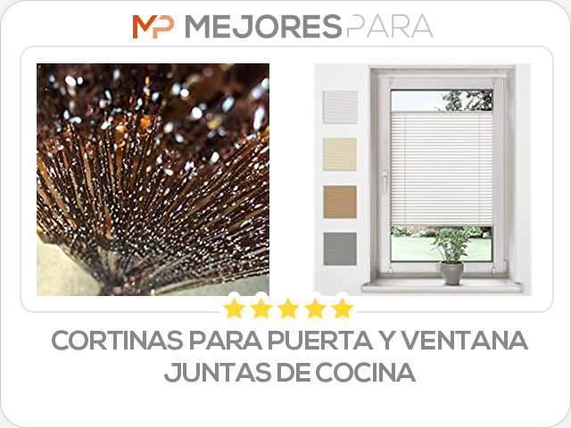 cortinas para puerta y ventana juntas de cocina