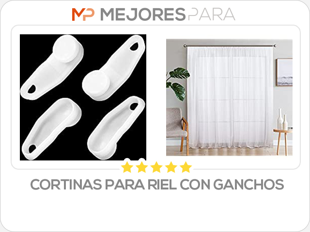 cortinas para riel con ganchos