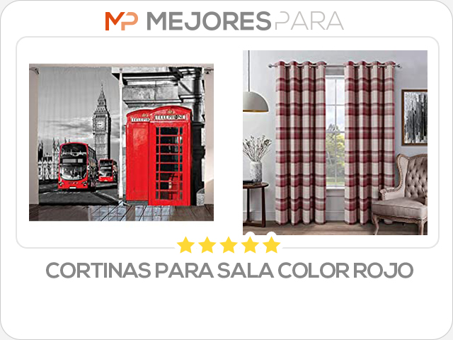 cortinas para sala color rojo