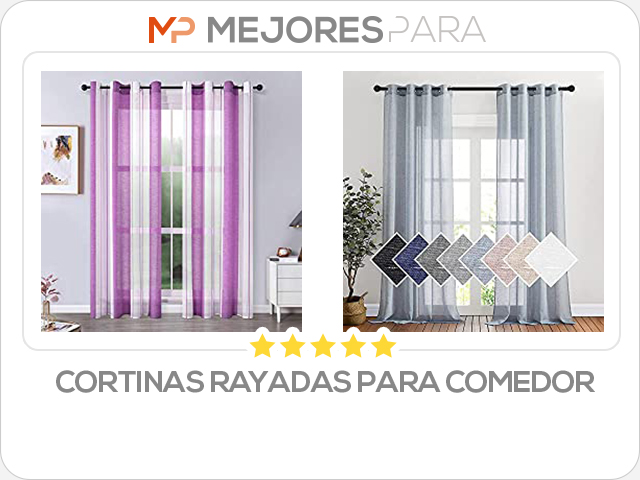 cortinas rayadas para comedor