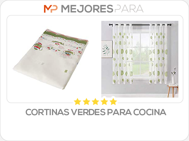 cortinas verdes para cocina