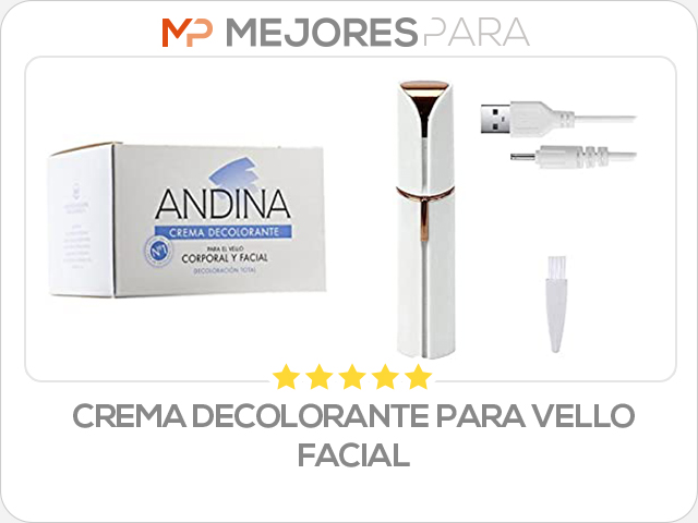 crema decolorante para vello facial