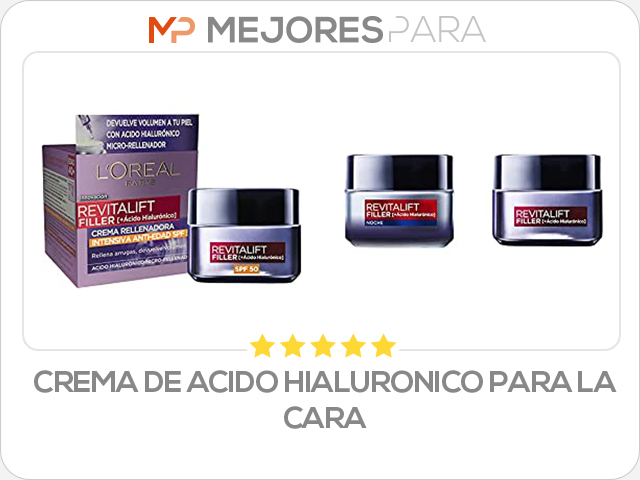 crema de acido hialuronico para la cara