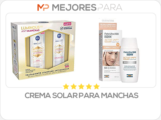 crema solar para manchas